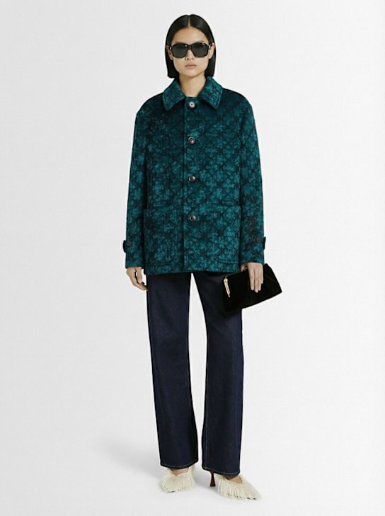 Dries Van Noten: Large leather clutch - Dark Brown - women_1 | Luisa Via Roma