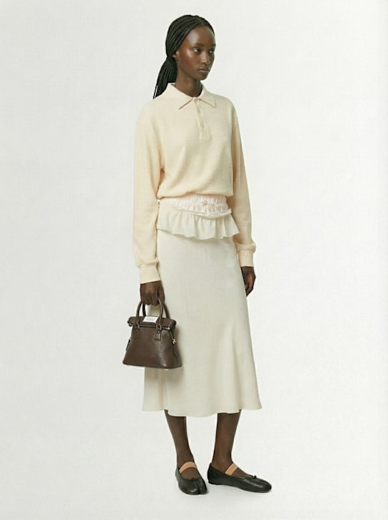 Maison Margiela: Micro 5ac Classique top handle bag - Macassar - women_1 | Luisa Via Roma