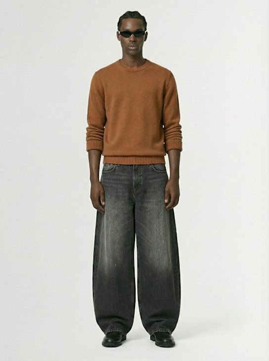 Seven Gauge: Wool knit crewneck sweater - men_1 | Luisa Via Roma