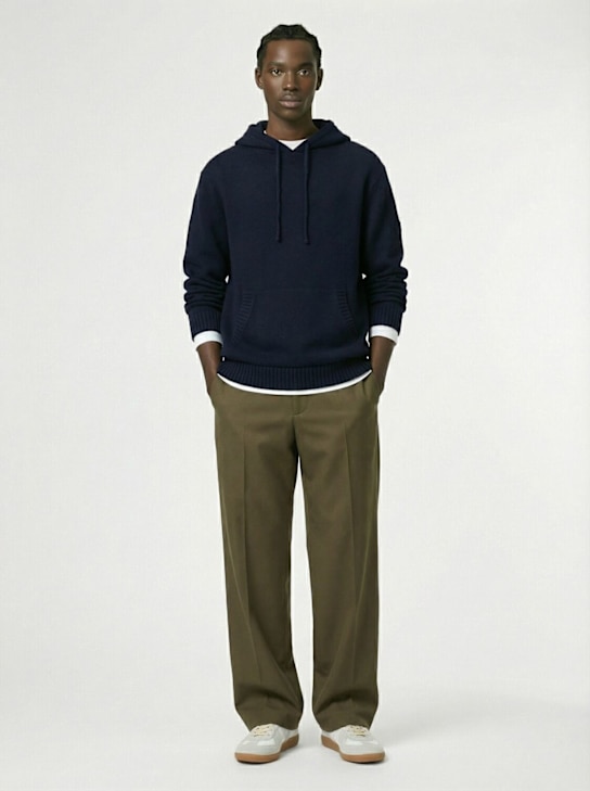 Seven Gauge: Hooded wool knit sweatshirt - men_1 | Luisa Via Roma