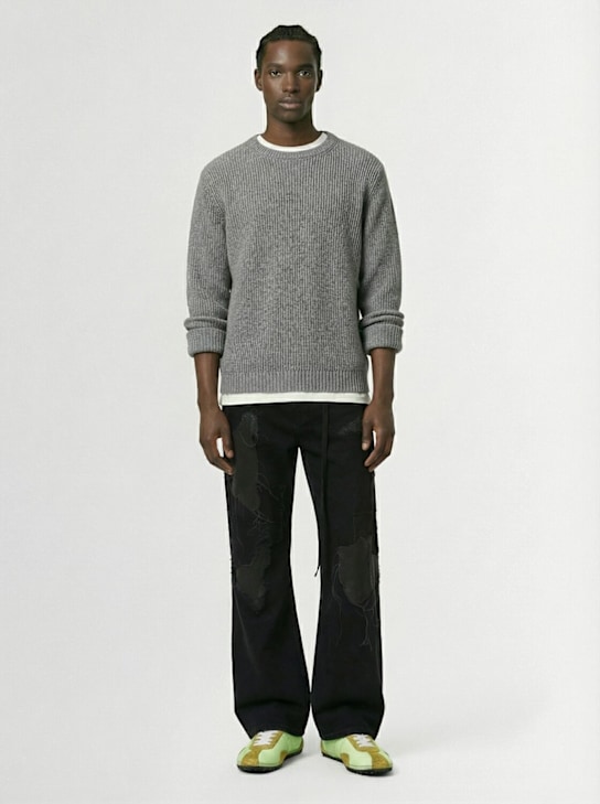 Seven Gauge: Wool knit crewneck sweater - men_1 | Luisa Via Roma