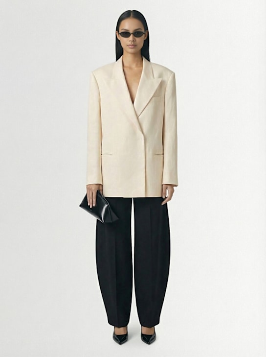 Magda Butrym: Wool blazer - Cream - women_1 | Luisa Via Roma