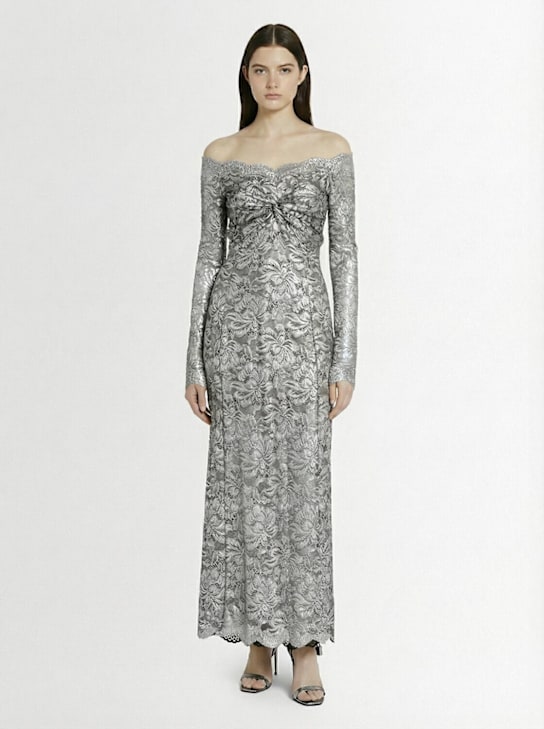 Rabanne: Vestido largo de encaje - women_1 | Luisa Via Roma