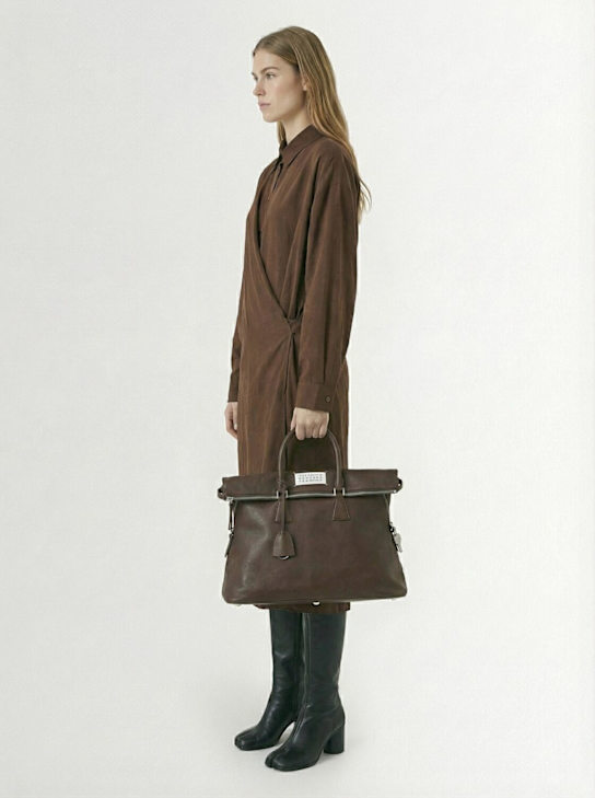 Maison Margiela: XL 5AC Loved To Death leather bag - Ebene - women_1 | Luisa Via Roma
