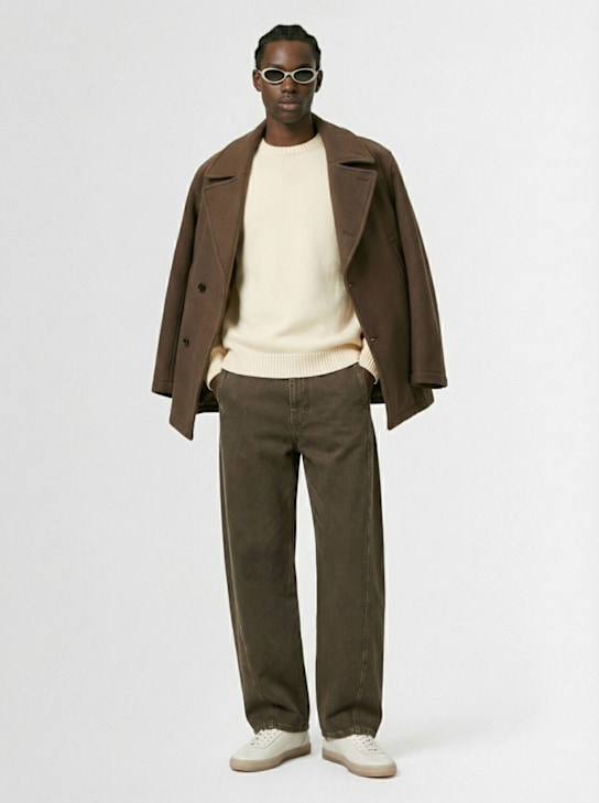 Seven Gauge: Wool knit crewneck sweater - men_1 | Luisa Via Roma