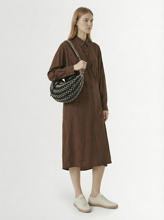 Lemaire: Medium Fortune Croissant Filt net bag - women_1 | Luisa Via Roma