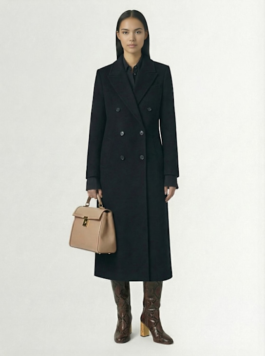 DeMellier: The Midi Paris smooth leather bag - Dark Sand - women_1 | Luisa Via Roma