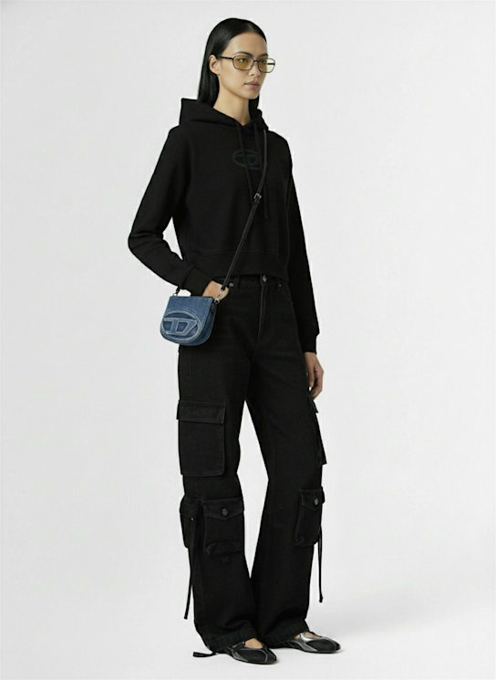 Diesel: 1DR Twin denim shoulder bag - Denim - women_1 | Luisa Via Roma