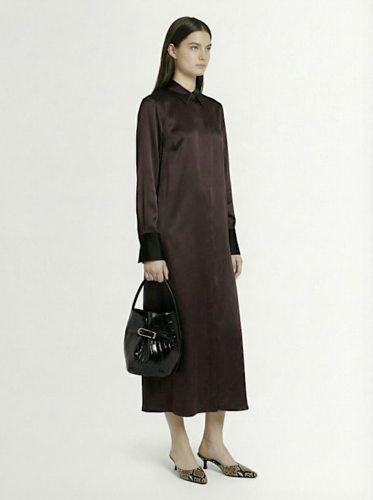 Liffner: Sac à main mini en aiguille Belted Bucket - Noir - women_1 | Luisa Via Roma