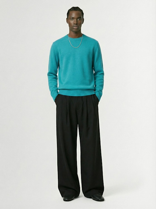 Seven Gauge: Wool knit crewneck sweater - men_1 | Luisa Via Roma