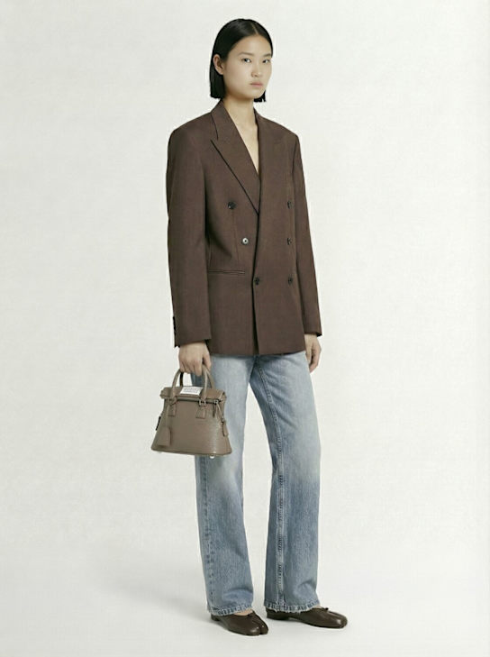 Maison Margiela: Mini 5ac Classique top handle bag - Sphinx - women_1 | Luisa Via Roma