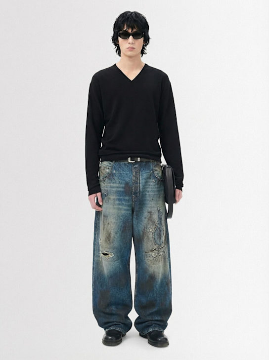 Ann Demeulemeester: Olan 5-pocket high comfort jeans - Vintage Blue - men_1 | Luisa Via Roma