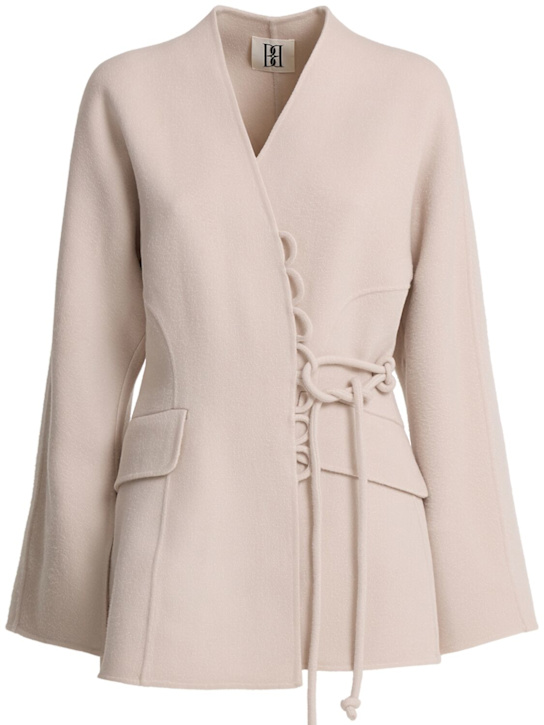 By Malene Birger: Lalou wool wrap jacket - White - women_0 | Luisa Via Roma