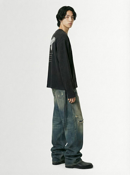 Ann Demeulemeester: Emil宽松长袖T恤 - men_1 | Luisa Via Roma