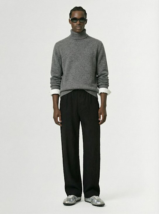 Seven Gauge: Wool knit turtleneck sweater - men_1 | Luisa Via Roma