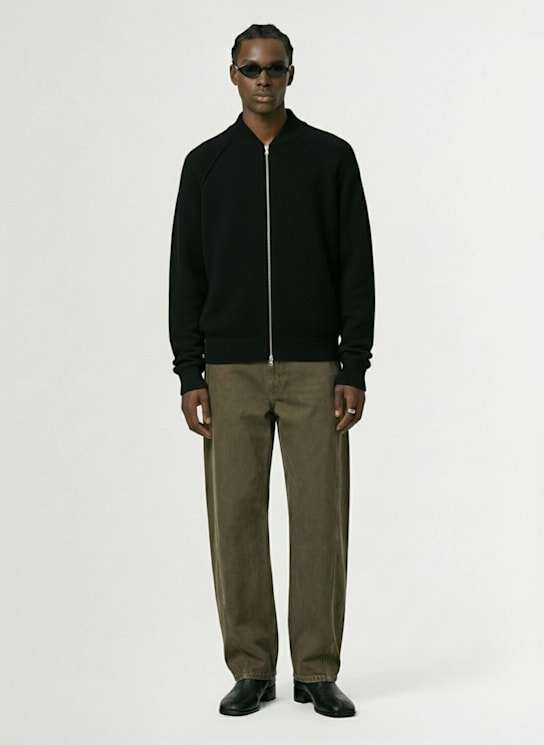 Seven Gauge: Alpaca blend zip-up bomber jacket - men_1 | Luisa Via Roma