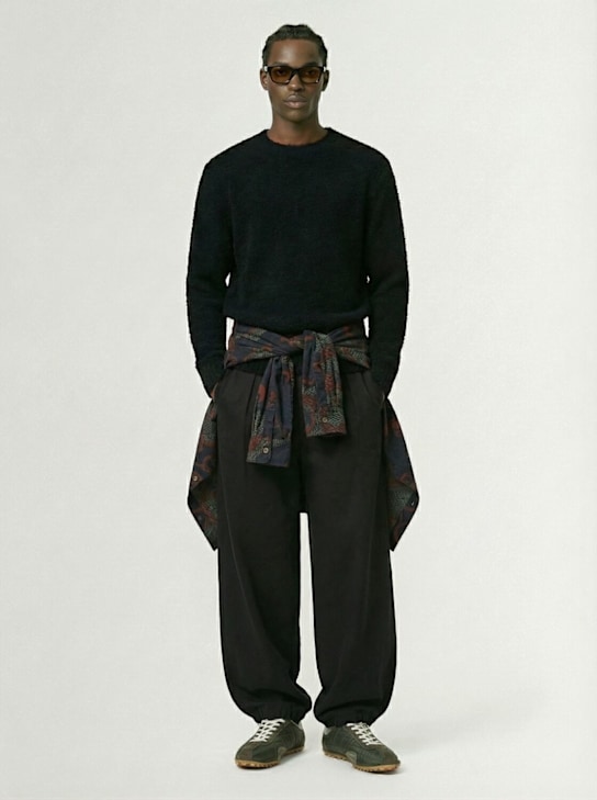 Seven Gauge: Wool blend bouclé crewneck sweater - men_1 | Luisa Via Roma