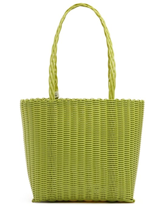 Rayas Collective: Panier tressé moyen - Pistachio - women_0 | Luisa Via Roma