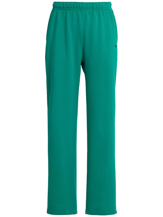 Nike: Pantalon droit en molleton Nocta - Neptune Green - men_0 | Luisa Via Roma