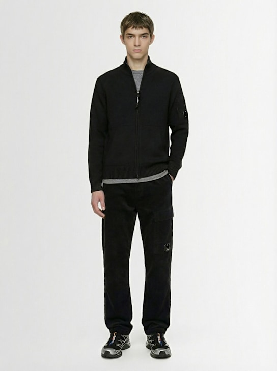 C.P. Company: Wool blend knit full-zip sweater - men_1 | Luisa Via Roma