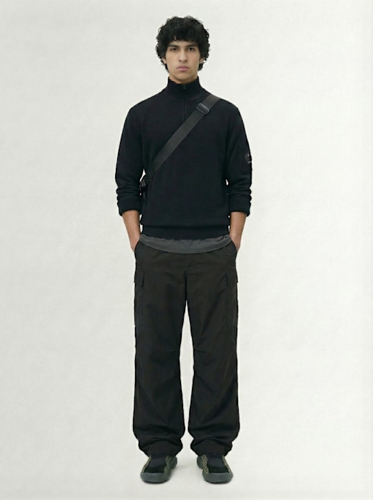 C.P. Company: Pullover aus Wollmischstrick - Schwarz - men_1 | Luisa Via Roma