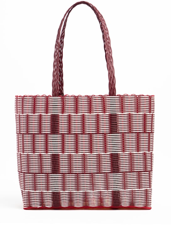 Rayas Collective: Large woven basket bag - Panna Cotta - women_0 | Luisa Via Roma