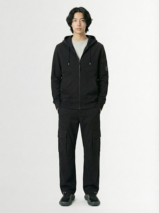 C.P. Company: Light cotton fleece zip-up hoodie - men_1 | Luisa Via Roma