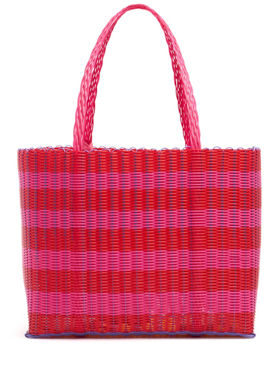 Rayas Collective: Extra large woven basket bag - Flor De Jamaice - women_0 | Luisa Via Roma