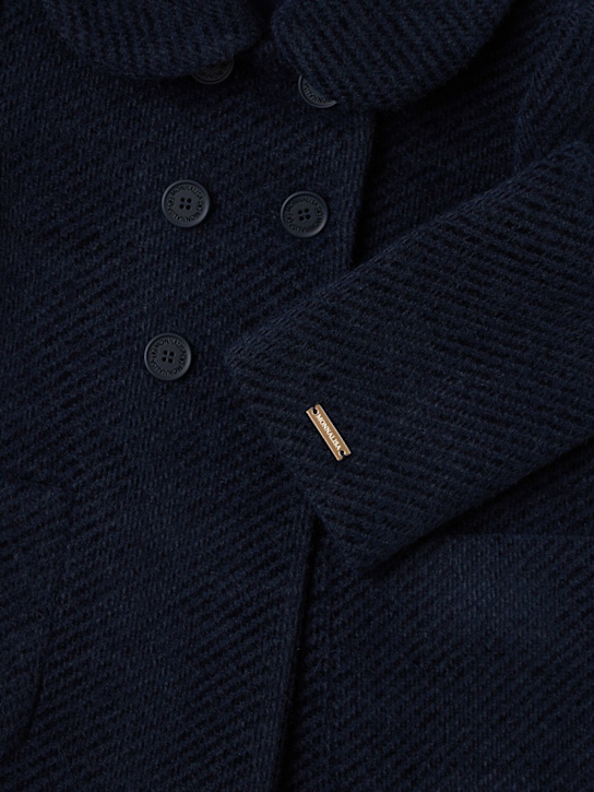 Monnalisa: Poly blend coat - ネイビー - kids-girls_1 | Luisa Via Roma
