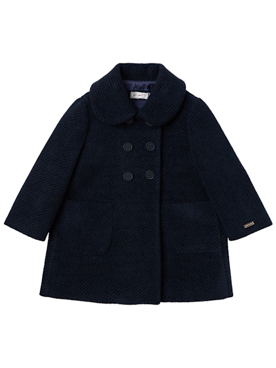 Monnalisa: Poly blend coat - ネイビー - kids-girls_0 | Luisa Via Roma
