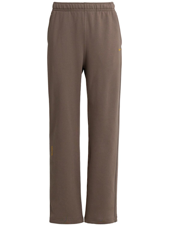 Nike: Pantalon droit en molleton Nocta - Olive Grey - men_0 | Luisa Via Roma