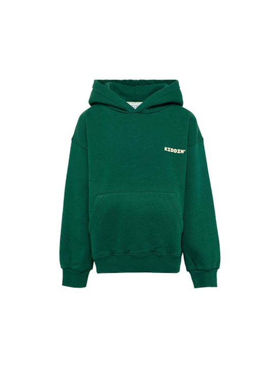 Kiddin: コットンスウェットシャツ - グリーン - kids-boys_0 | Luisa Via Roma