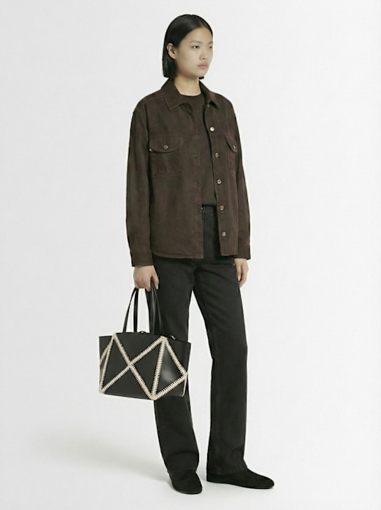 Nanushka: The Origami tote bag - ブラック/クリーム - women_1 | Luisa Via Roma