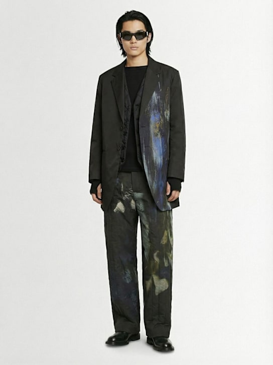 Yohji Yamamoto: Giacca con stampa - Nero - men_1 | Luisa Via Roma