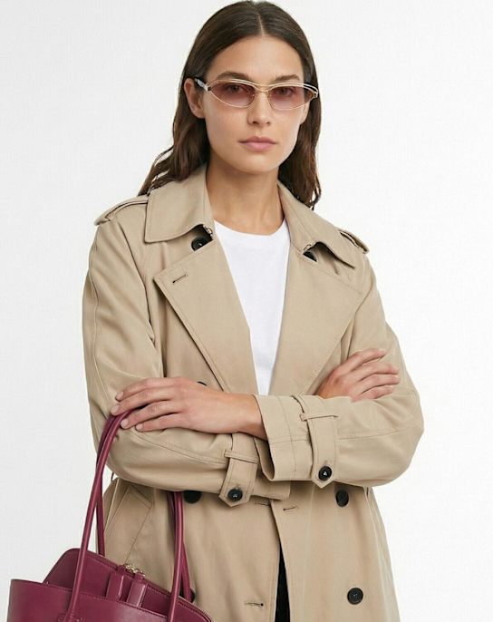 The Attico: Metal sunglasses - Yellow Gold/ Bl - women_1 | Luisa Via Roma