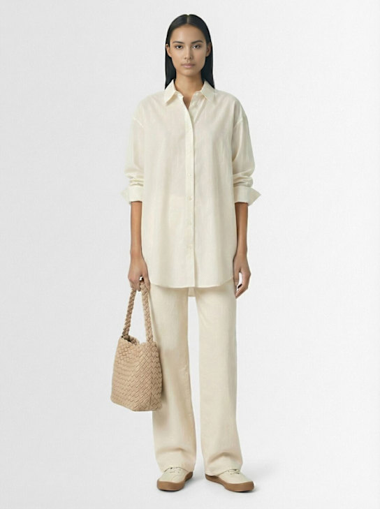 NAGHEDI: Small Nomad Hobo top handle bag - Ecru - women_1 | Luisa Via Roma