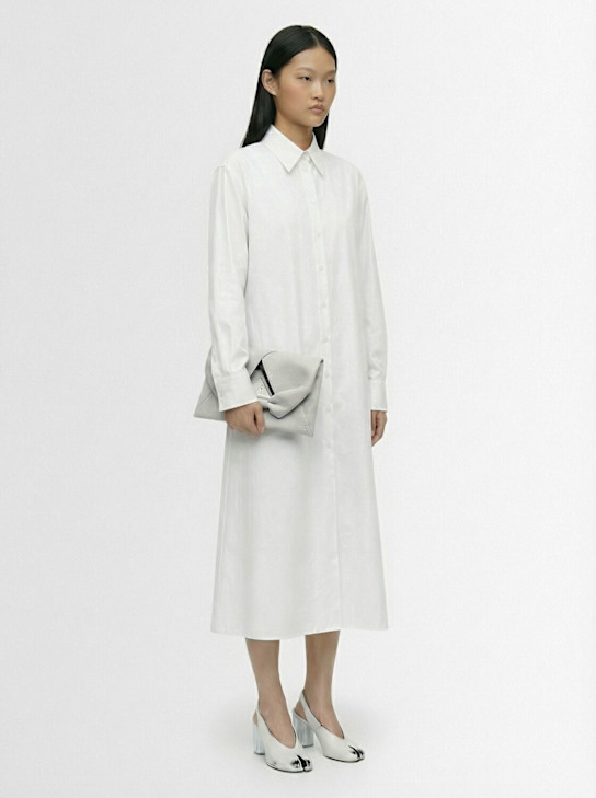 MM6 Maison Margiela: Medium Trompe L'oeil Japanese pochette - White - women_1 | Luisa Via Roma