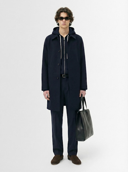 The Core: Wool twill chino wide pants - Black - men_1 | Luisa Via Roma