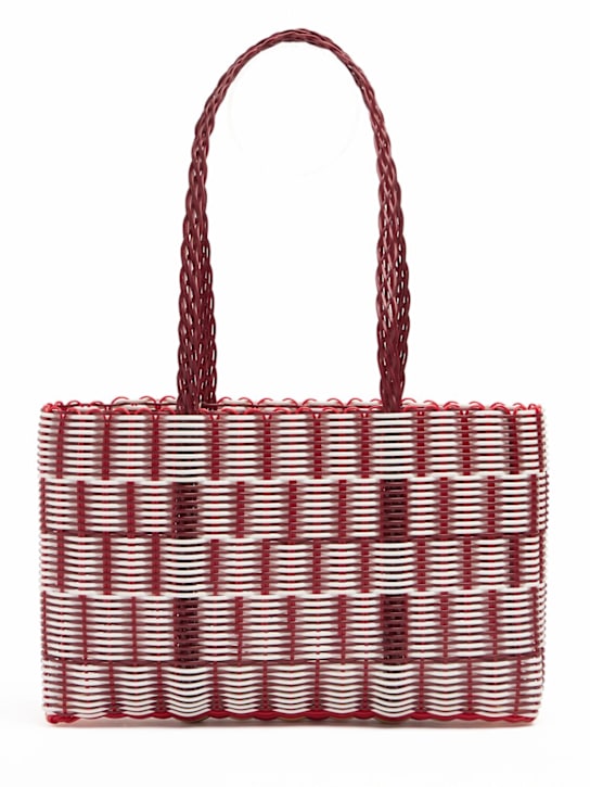Rayas Collective: Elongated woven shoulder bag - Panna Cotta - women_0 | Luisa Via Roma
