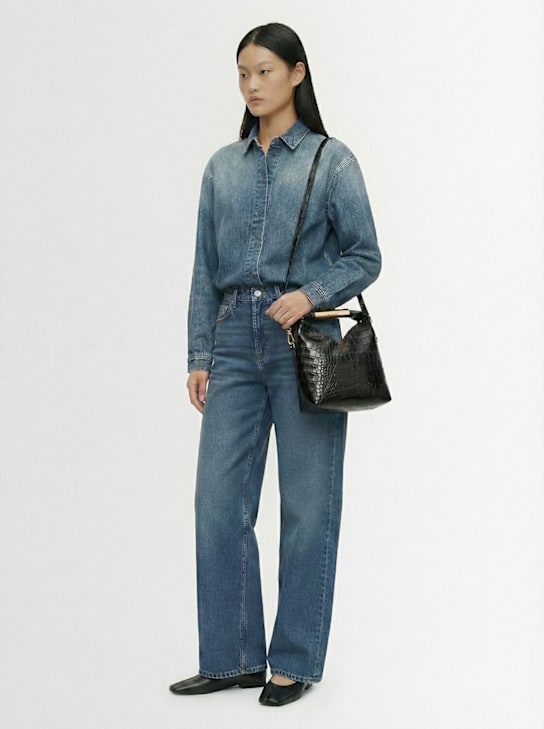 MM6 Maison Margiela: Small Japanese embossed leather bag - women_1 | Luisa Via Roma