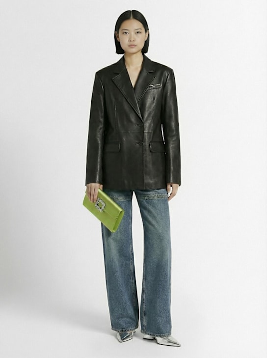 Roger Vivier: Flower buckle envelope clutch - women_1 | Luisa Via Roma