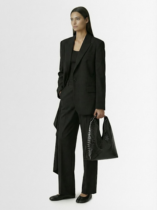 MM6 Maison Margiela: Medium Japanese embossed leather bag - women_1 | Luisa Via Roma