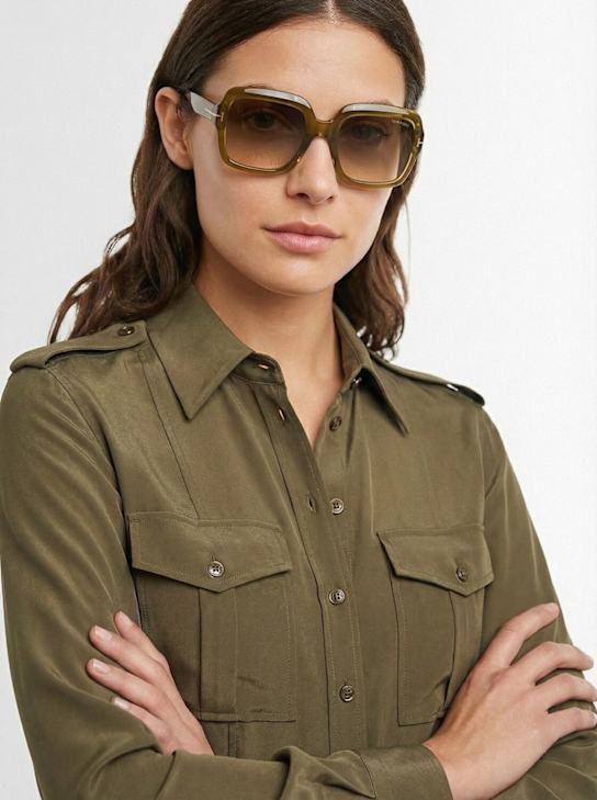 Tom Ford: Kaya square acetate sunglasses - women_1 | Luisa Via Roma