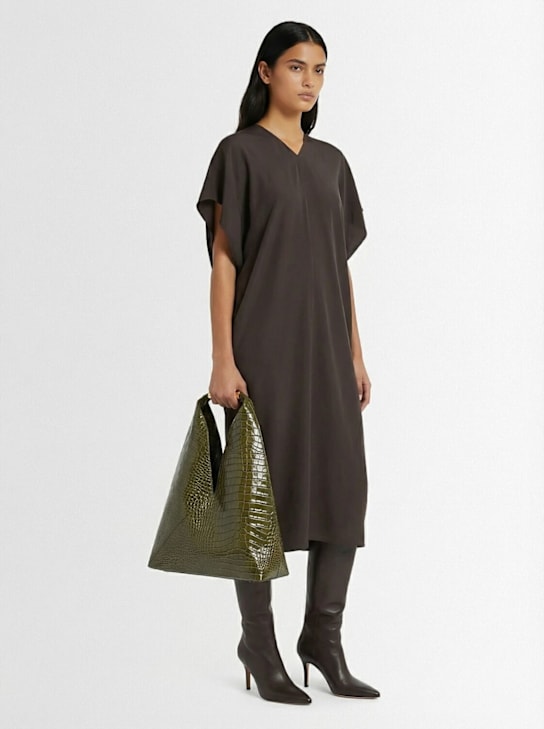 MM6 Maison Margiela: Medium Japanese embossed leather bag - women_1 | Luisa Via Roma