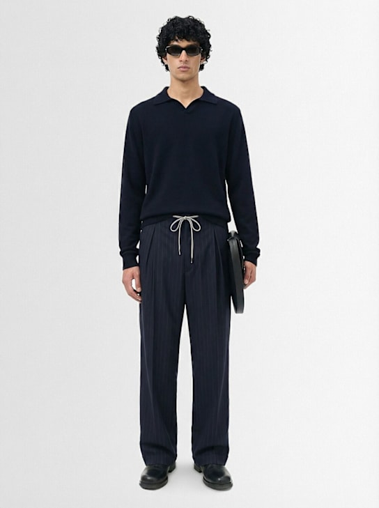 The Core: ウールニットポロセーター - ブルー - men_1 | Luisa Via Roma