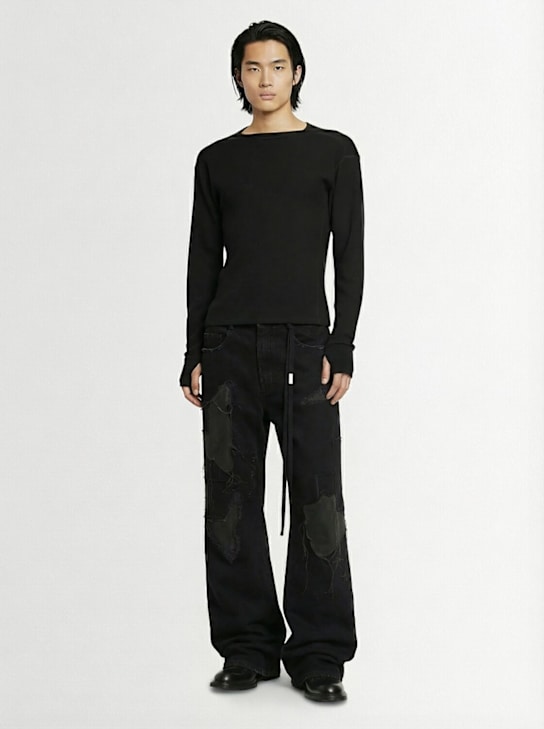 Ann Demeulemeester: Modest 5-pocket relaxed bootcut pants - men_1 | Luisa Via Roma