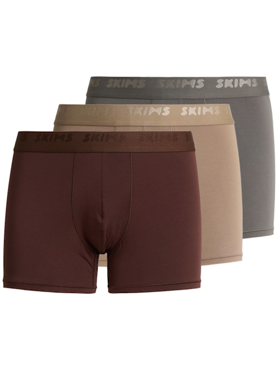 Skims: Pack of 3 stretch 3 inch boxer briefs - Desert Multi - men_0 | Luisa Via Roma