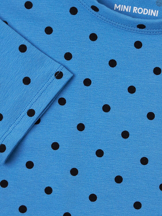Mini Rodini: Printed cotton blend t-shirt - Blau - kids-girls_1 | Luisa Via Roma