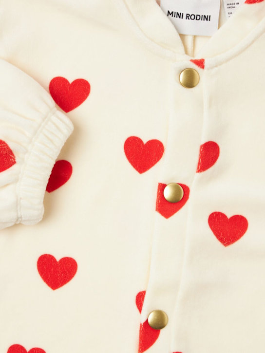 Mini Rodini: Printed cotton blend jersey romper - Weiß - kids-girls_1 | Luisa Via Roma