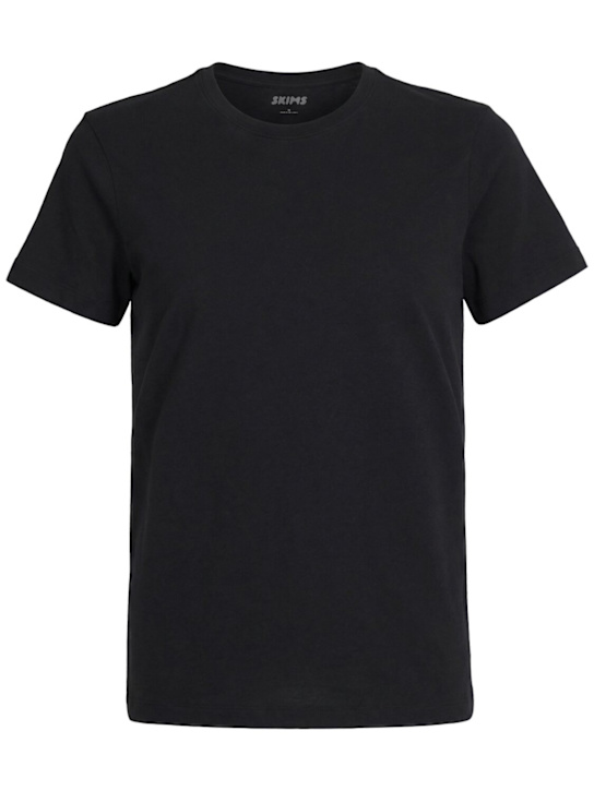Skims: Cotton t-shirt - Onyx - men_0 | Luisa Via Roma